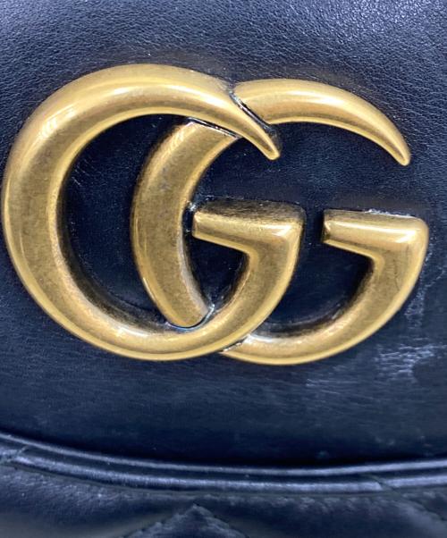 GUCCI（グッチ）GUCCI (グッチ) GGマーモント キルティング ミニバッグ ブラックの古着・服飾アイテム