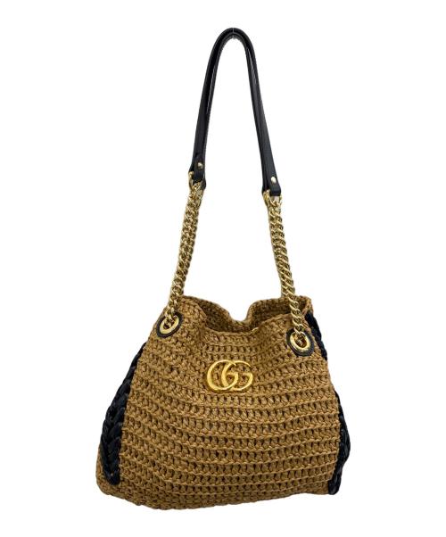 GUCCI（グッチ）GUCCI (グッチ) GGマーモント ミディアム ブラウンの古着・服飾アイテム