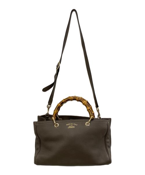 GUCCI（グッチ）GUCCI (グッチ) バンブー ショッパー ミディアム ブラウンの古着・服飾アイテム