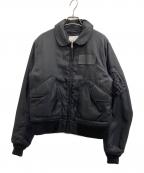 AVIREXアヴィレックス）の古着「フライトジャケット」｜ブラック