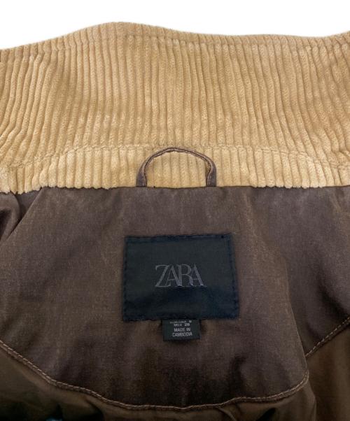 ZARA（ザラ）ZARA (ザラ) オイルドジャケット ブラウン サイズ:5の古着・服飾アイテム