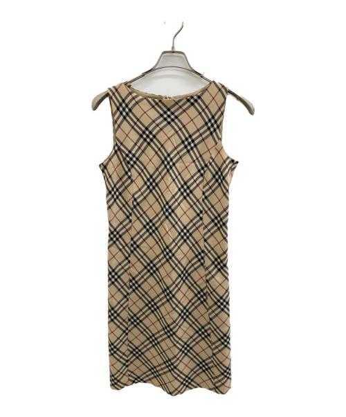 BURBERRY BLUE LABEL（バーバリー ブルー レーベル）BURBERRY BLUE LABEL (バーバリーロンドンブルーレーベル) ノースリーブ・キャミソールワンピース ベージュ サイズ:38の古着・服飾アイテム