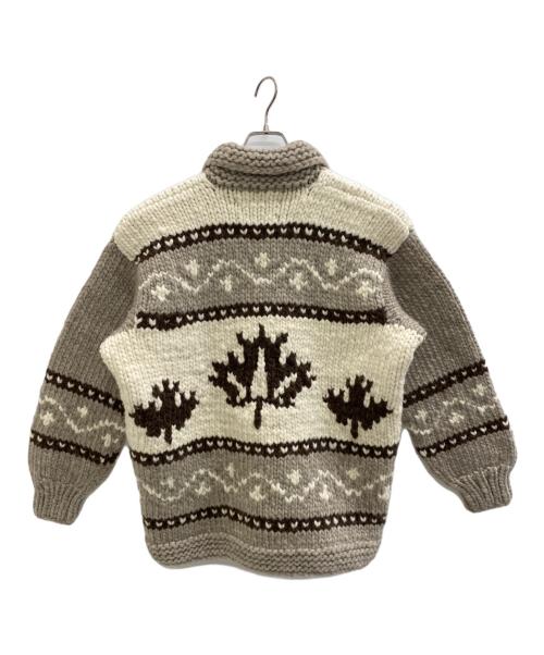 MERINO（メリノ）MERINO (メリノ) カウチンニットカーディガン ブラウン×ベージュ サイズ:L 未使用品の古着・服飾アイテム