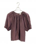 6(ROKU) BEAUTY&YOUTHロク ビューティーアンドユース）の古着「QUILTED JACQUARD PULLOVER」｜ボルドー