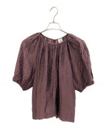 6(ROKU) BEAUTY&YOUTH（ロク ビューティーアンドユース）の古着「QUILTED JACQUARD PULLOVER」｜ボルドー