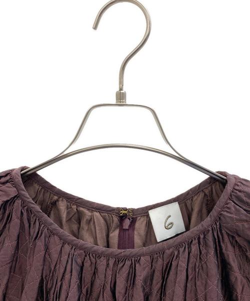 6(ROKU) BEAUTY&YOUTH（ロク ビューティーアンドユース）6(ROKU) BEAUTY&YOUTH (ロク ビューティーアンドユース) QUILTED JACQUARD PULLOVER ボルドー サイズ:不明の古着・服飾アイテム