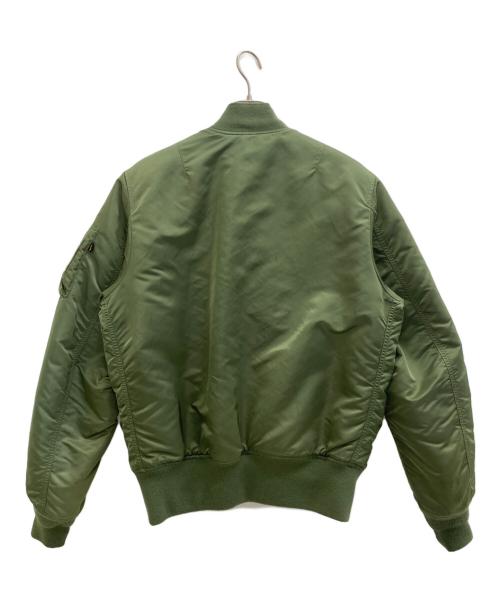 alpha industry（アルファ インダストリーズ）ALPHA INDUSTRY (アルファ インダストリーズ) MA-1ジャケット カーキ×オレンジ サイズ:XLの古着・服飾アイテム