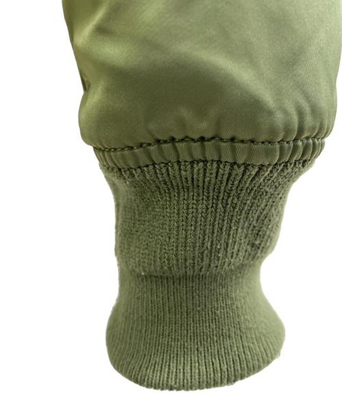 alpha industry（アルファ インダストリーズ）ALPHA INDUSTRY (アルファ インダストリーズ) MA-1ジャケット カーキ×オレンジ サイズ:XLの古着・服飾アイテム