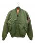 ALPHA INDUSTRY（アルファ インダストリーズ）の古着「MA-1ジャケット」｜カーキ×オレンジ