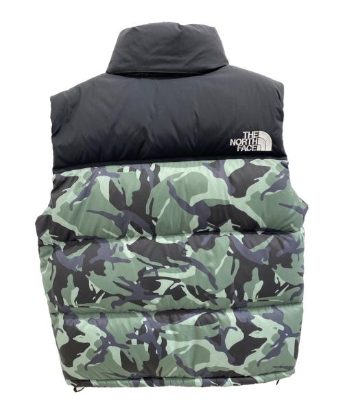 THE NORTH FACE（ザ ノース フェイス）THE NORTH FACE (ザ ノース フェイス) ノベルティーヌプシベスト ブラック×グリーン サイズ:XLの古着・服飾アイテム