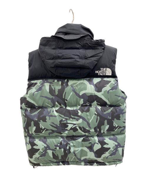THE NORTH FACE（ザ ノース フェイス）THE NORTH FACE (ザ ノース フェイス) ノベルティーヌプシベスト ブラック×グリーン サイズ:XLの古着・服飾アイテム
