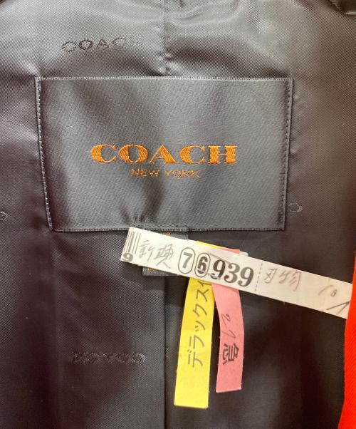 COACH（コーチ）COACH (コーチ) ソリッドショートトレンチコート レッド サイズ:XSの古着・服飾アイテム