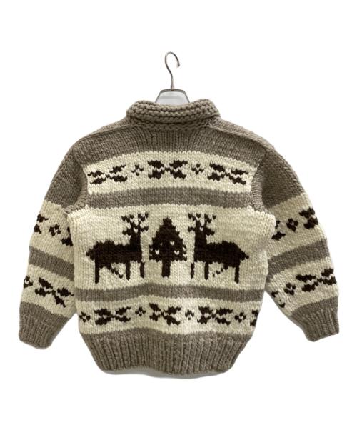 MERINO（メリノ）MERINO (メリノ) カウンチンニットカーディガン ベージュ×グレー サイズ:M 未使用品の古着・服飾アイテム