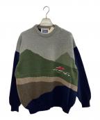 WOOLLY JUMPERSウーリージャンパーズ）の古着「厚手ニット」｜グレー×ネイビー