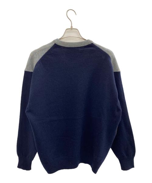 WOOLLY JUMPERS（ウーリージャンパーズ）WOOLLY JUMPERS (ウーリージャンパーズ) 厚手ニット グレー×ネイビー サイズ:Mの古着・服飾アイテム