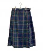 O'NEIL OF DUBLINオニールオブダブリン）の古着「ミディスカート」｜ネイビー×グリーン