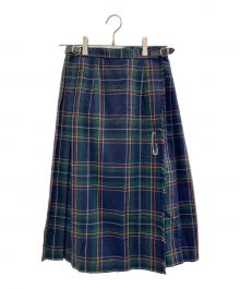 O'NEIL OF DUBLIN（オニールオブダブリン）の古着「ミディスカート」｜ネイビー×グリーン