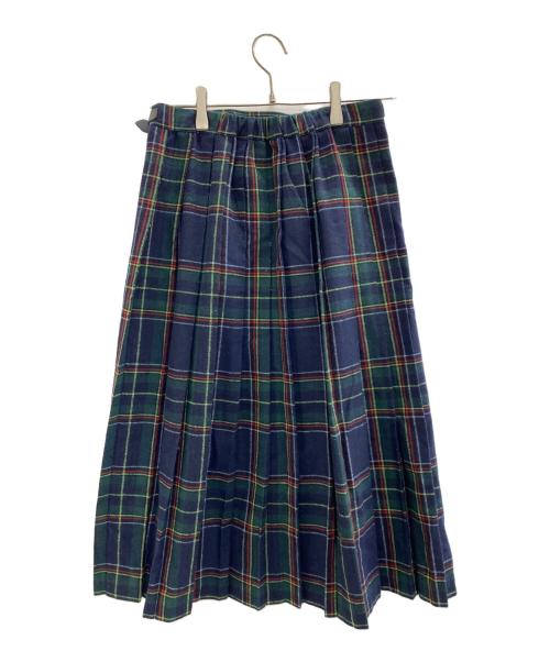 O'NEIL OF DUBLIN（オニールオブダブリン）O'NEIL OF DUBLIN (オニールオブダブリン) ミディスカート ネイビー×グリーン サイズ:40の古着・服飾アイテム