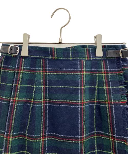 O'NEIL OF DUBLIN（オニールオブダブリン）O'NEIL OF DUBLIN (オニールオブダブリン) ミディスカート ネイビー×グリーン サイズ:40の古着・服飾アイテム