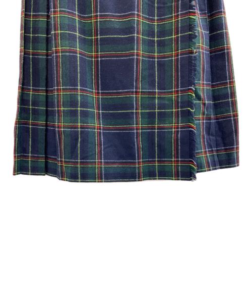 O'NEIL OF DUBLIN（オニールオブダブリン）O'NEIL OF DUBLIN (オニールオブダブリン) ミディスカート ネイビー×グリーン サイズ:40の古着・服飾アイテム