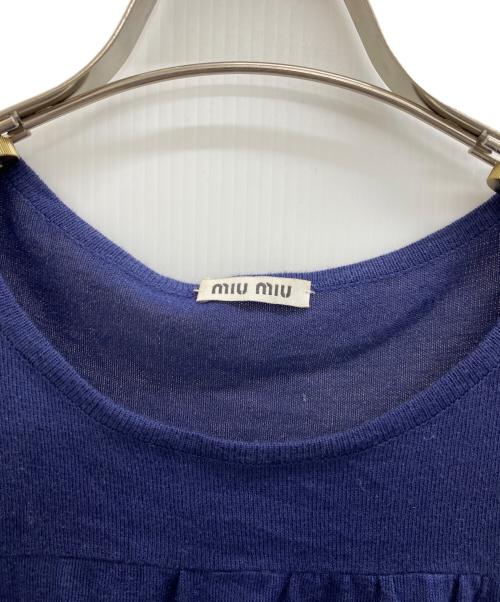 MIU MIU（ミュウミュウ）MIU MIU (ミュウミュウ) ノースリーブブラウス ネイビー サイズ:38の古着・服飾アイテム