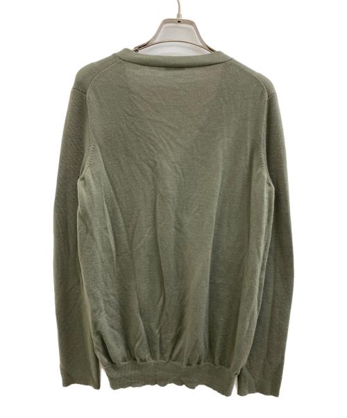 MIU MIU（ミュウミュウ）MIU MIU (ミュウミュウ) 薄手カーディガン オリーブ サイズ:42の古着・服飾アイテム