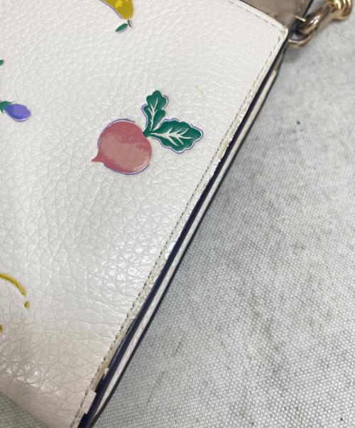 COACH（コーチ）COACH (コーチ) タミー クラッチ クロスボディ ウィズ ドリーミー ベジー プリント　ショルダーウォレット アイボリーの古着・服飾アイテム