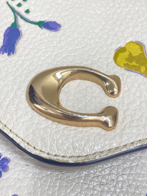 COACH（コーチ）COACH (コーチ) タミー クラッチ クロスボディ ウィズ ドリーミー ベジー プリント　ショルダーウォレット アイボリーの古着・服飾アイテム