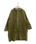 FIRMUMフィルマム）の古着「クールマックスストレッチキャンバスフードオーバコート」｜カーキ