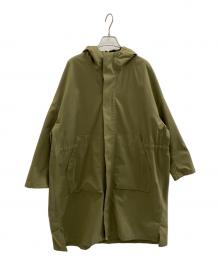 FIRMUM（フィルマム）の古着「クールマックスストレッチキャンバスフードオーバコート」｜カーキ