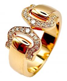 Cartier（カルティエ）の古着「Cartier 2C Boucle Ring カルティエ ブークルセ 2C リング B4070947 」