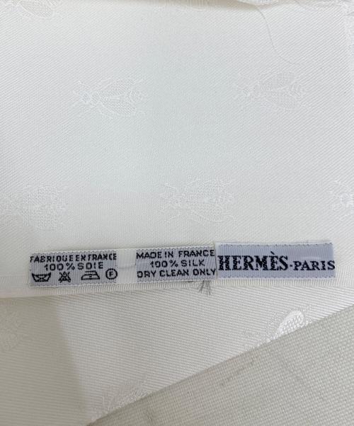 HERMES（エルメス）HERMES (エルメス) ストール ホワイトの古着・服飾アイテム