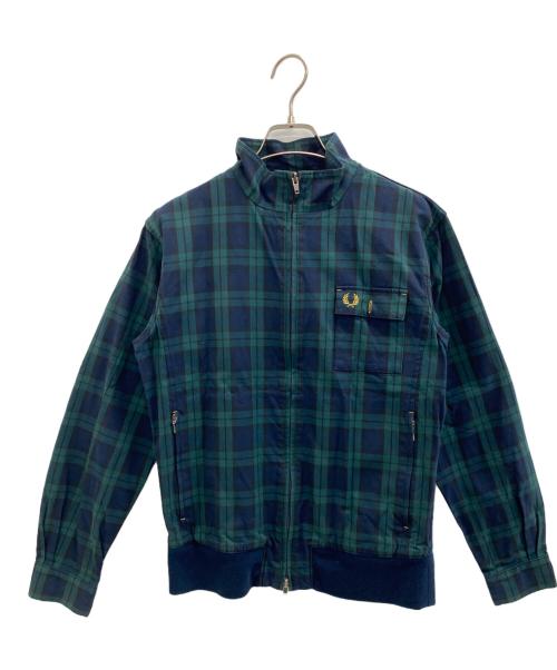 FRED PERRY（フレッドペリー）FRED PERRY (フレッドペリー) ジップジャケット グリーン×ブルー サイズ:Mの古着・服飾アイテム