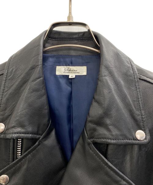 SCHEINE（シャイナ）SCHEINE (シャイナ) ダブルライダースジャケット ブラック サイズ:46の古着・服飾アイテム
