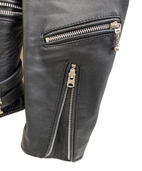 SCHEINE（シャイナ）SCHEINE (シャイナ) ダブルライダースジャケット ブラック サイズ:46の古着・服飾アイテム