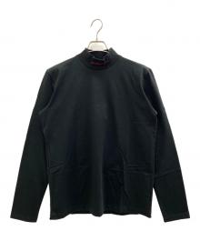 JOHN LAWRENCE SULLIVAN（ジョン ローレンス サリバン）の古着「LOGO JACQUARD HI-NECK TOP」｜ブラック