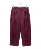 SHAREEFシャリーフ）の古着「DOUBLE CLOTH WIDE PANTS」｜レッド