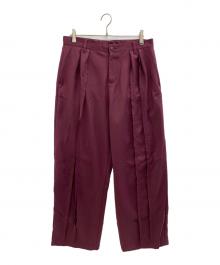 SHAREEF（シャリーフ）の古着「DOUBLE CLOTH WIDE PANTS」｜レッド