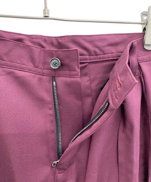 SHAREEF（シャリーフ）SHAREEF (シャリーフ) DOUBLE CLOTH WIDE PANTS レッド サイズ:3の古着・服飾アイテム