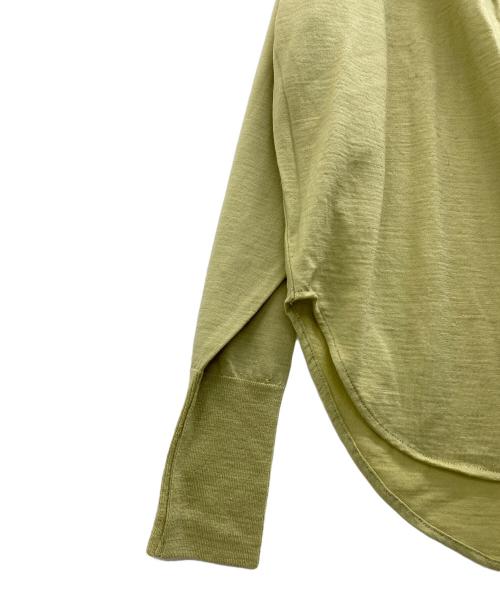 GALERIE VIE（ギャルリーヴィー）GALERIE VIE (ギャルリーヴィー) ウール ポロカラープルオーバー 黄緑 サイズ:Sの古着・服飾アイテム