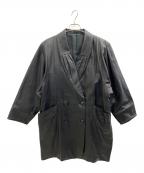 PARTINAパルティーナ）の古着「ラムレザーコート」｜ブラック