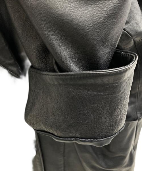 PARTINA（パルティーナ）PARTINA (パルティーナ) ラムレザーコート ブラック サイズ:-の古着・服飾アイテム