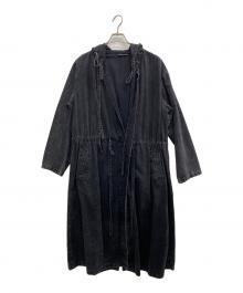 Y's（ワイズ）の古着「25SS 6OZ BLEACHED DENIM HOODIE COAT」｜ブラック