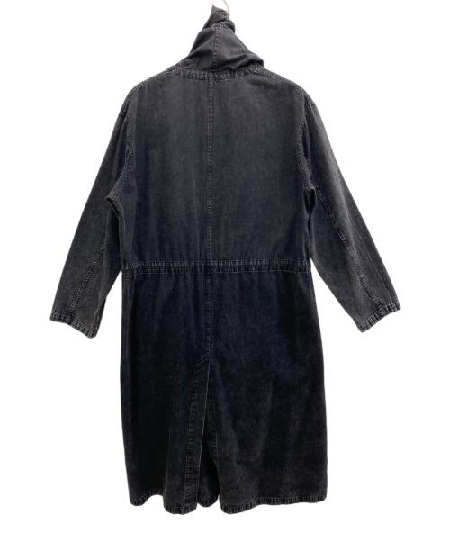 Y's（ワイズ）Y's (ワイズ) 25SS 6OZ BLEACHED DENIM HOODIE COAT ブラック サイズ:SIZE 1の古着・服飾アイテム