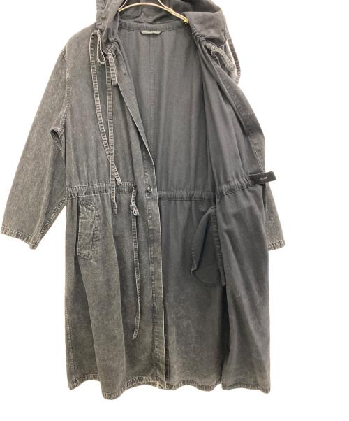 Y's（ワイズ）Y's (ワイズ) 25SS 6OZ BLEACHED DENIM HOODIE COAT ブラック サイズ:SIZE 1の古着・服飾アイテム