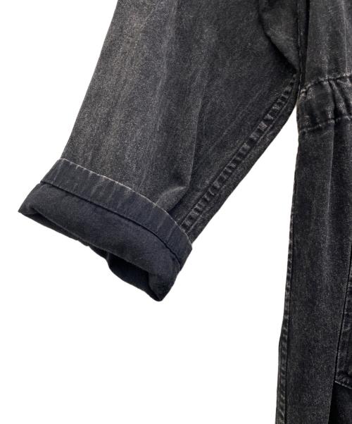 Y's（ワイズ）Y's (ワイズ) 25SS 6OZ BLEACHED DENIM HOODIE COAT ブラック サイズ:SIZE 1の古着・服飾アイテム