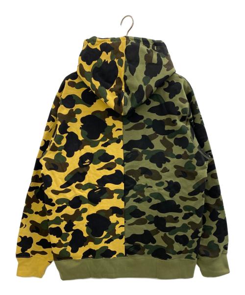A BATHING APE（ア ベイシング エイプ）A BATHING APE (ア ベイシング エイプ) 1stカモ リアルカモ separte プルオーバーフーディー カーキ サイズ:2XL 未使用品の古着・服飾アイテム