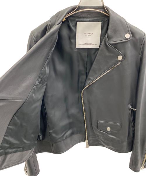 STUDIOS（ステュディオス）STUDIOS (ステュディオス) ライダースジャケット ブラック サイズ:38の古着・服飾アイテム