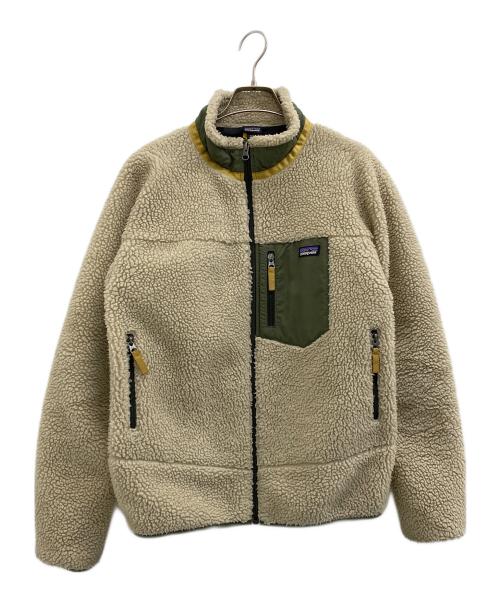 Patagonia（パタゴニア）Patagonia (パタゴニア) キッズ・レトロX・ジャケット ベージュ×グリーン サイズ:XXLの古着・服飾アイテム