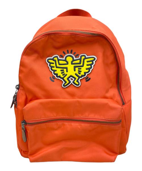 COACH（コーチ）COACH (コーチ) Keith Haring (キースヘリング) リュック オレンジの古着・服飾アイテム